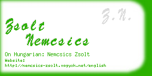 zsolt nemcsics business card